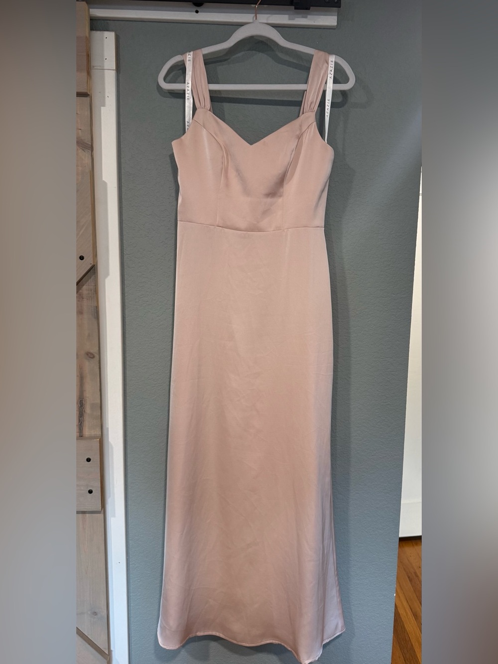 Azazie Denice Stretch Satin Maxi Dress - Picture 2 of 5